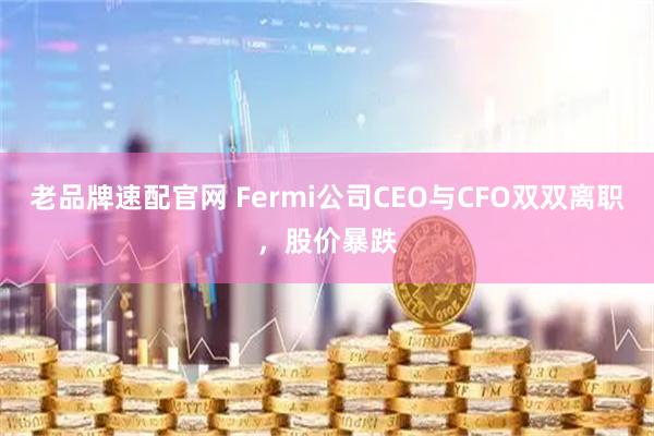老品牌速配官网 Fermi公司CEO与CFO双双离职，股价暴跌