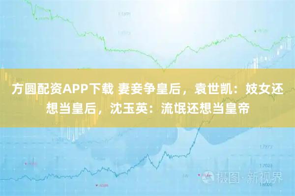 方圆配资APP下载 妻妾争皇后，袁世凯：妓女还想当皇后，沈玉英：流氓还想当皇帝